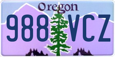 OR license plate 988VCZ