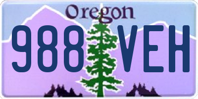 OR license plate 988VEH