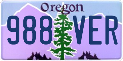OR license plate 988VER