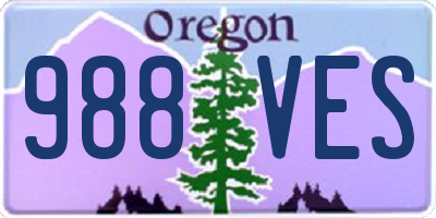OR license plate 988VES
