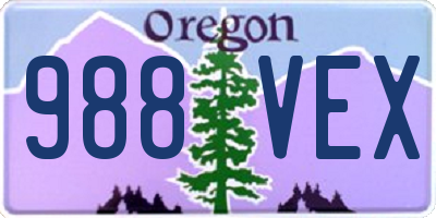 OR license plate 988VEX