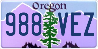 OR license plate 988VEZ