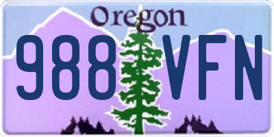 OR license plate 988VFN