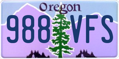 OR license plate 988VFS