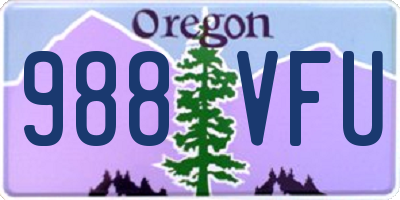OR license plate 988VFU