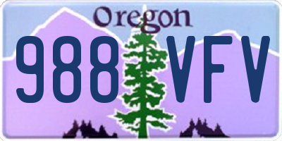 OR license plate 988VFV
