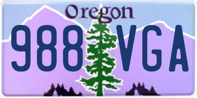 OR license plate 988VGA