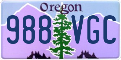 OR license plate 988VGC