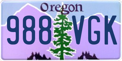 OR license plate 988VGK