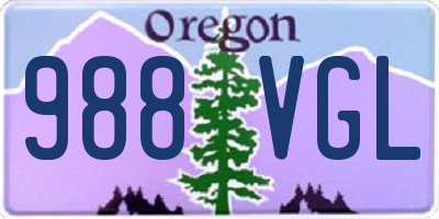 OR license plate 988VGL