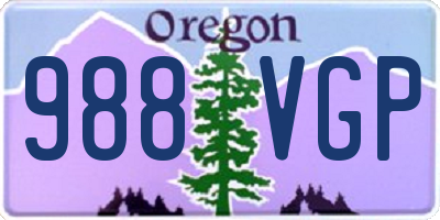 OR license plate 988VGP