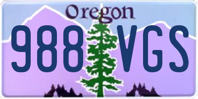 OR license plate 988VGS