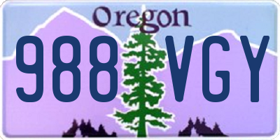OR license plate 988VGY