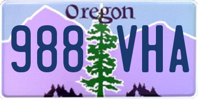 OR license plate 988VHA