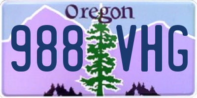 OR license plate 988VHG