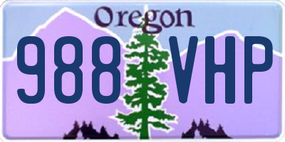 OR license plate 988VHP