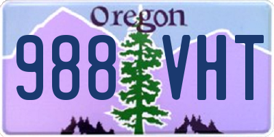 OR license plate 988VHT