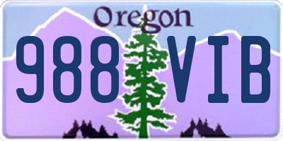 OR license plate 988VIB