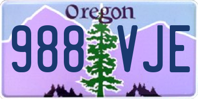 OR license plate 988VJE