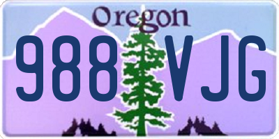 OR license plate 988VJG