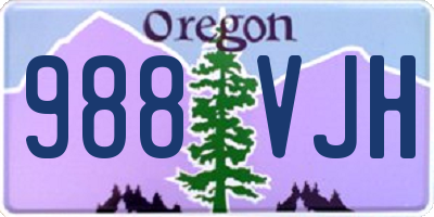 OR license plate 988VJH