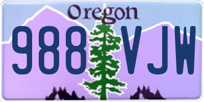 OR license plate 988VJW