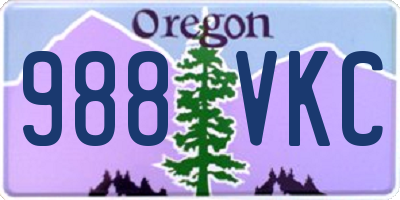 OR license plate 988VKC