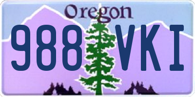 OR license plate 988VKI