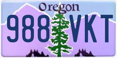 OR license plate 988VKT