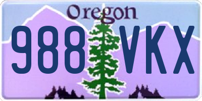 OR license plate 988VKX
