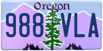 OR license plate 988VLA