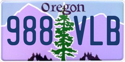 OR license plate 988VLB