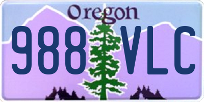 OR license plate 988VLC