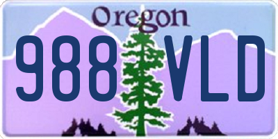 OR license plate 988VLD