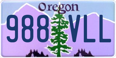 OR license plate 988VLL