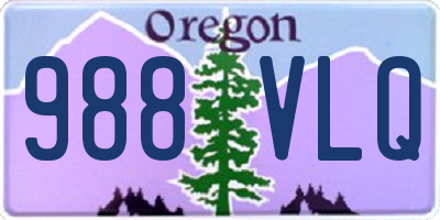 OR license plate 988VLQ