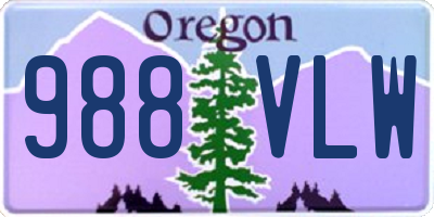 OR license plate 988VLW