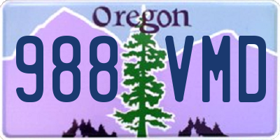 OR license plate 988VMD