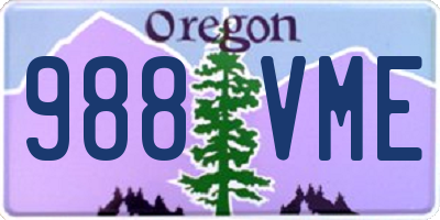 OR license plate 988VME