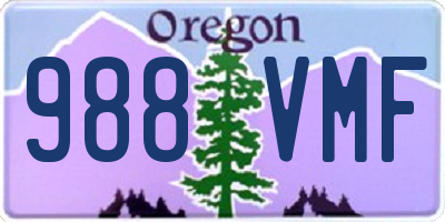OR license plate 988VMF