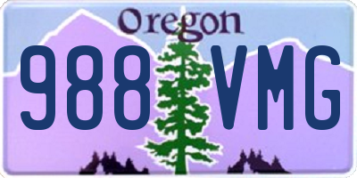 OR license plate 988VMG