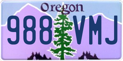 OR license plate 988VMJ