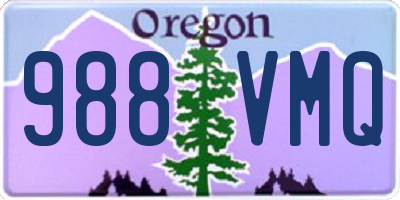 OR license plate 988VMQ