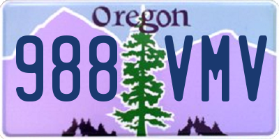 OR license plate 988VMV