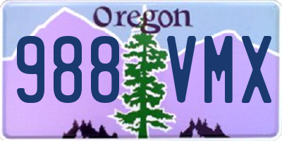 OR license plate 988VMX