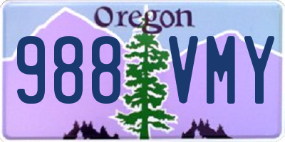 OR license plate 988VMY