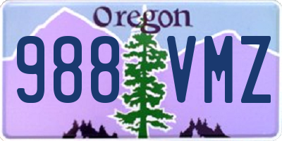 OR license plate 988VMZ