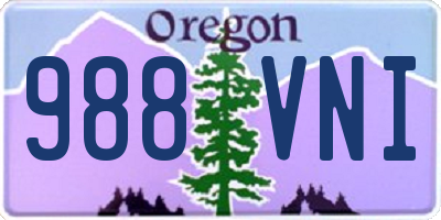 OR license plate 988VNI