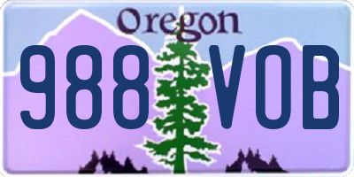 OR license plate 988VOB