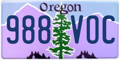 OR license plate 988VOC